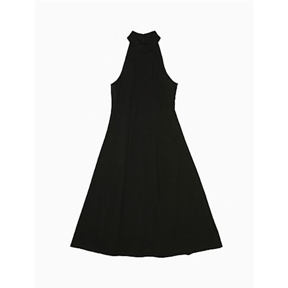 NWT Calvin Klein Women's Halter Neck A-Line Dress, Black-Size 8 - Picture 3 of 3